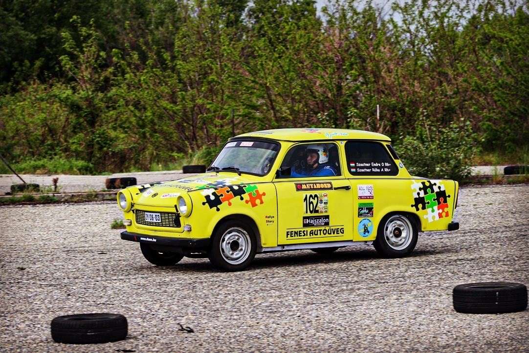 Szautner Endre verseny közben